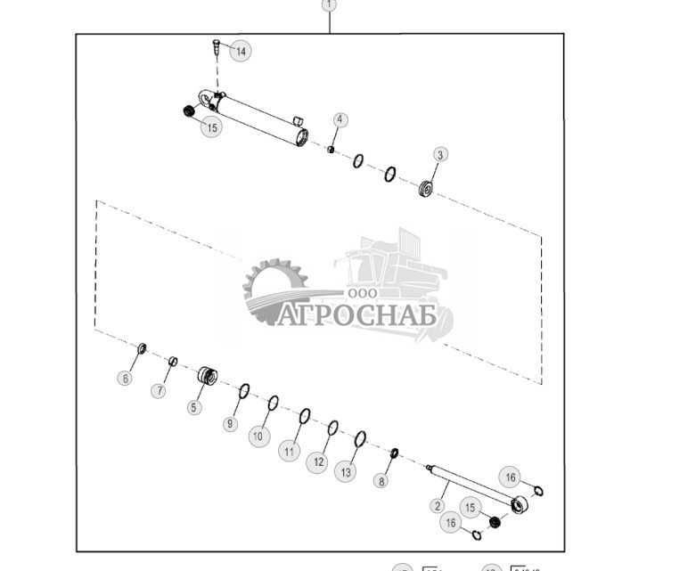 Компоненты гидравлического цилиндра наклона кабиныROPS - ST26382 328.jpg